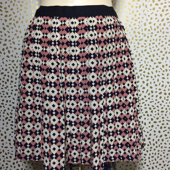 J. Crew Diamond Tile Pleated Mini Skirt - Picture 2 of 7